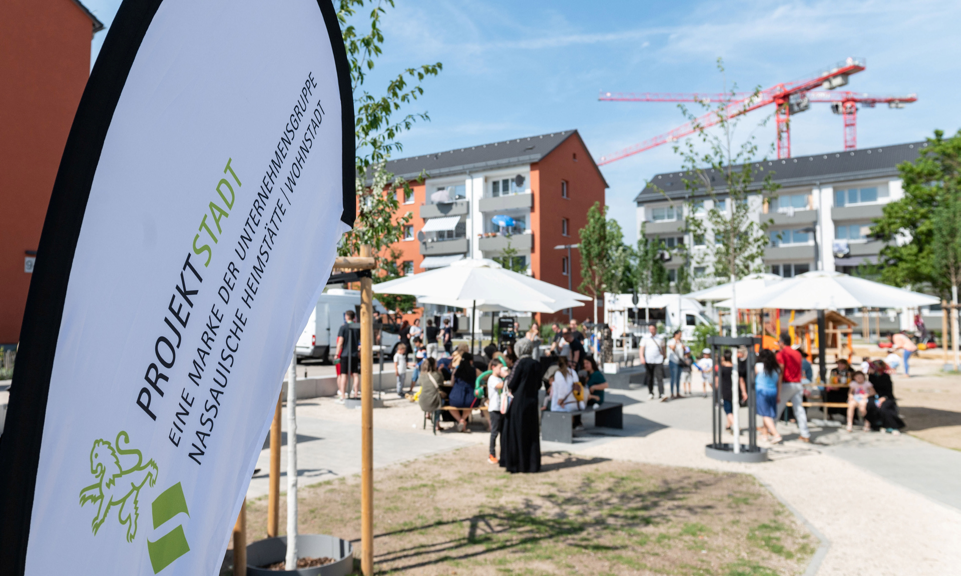 Einweihungsfest für den neuen Spielplatz auf der Mainhöhe