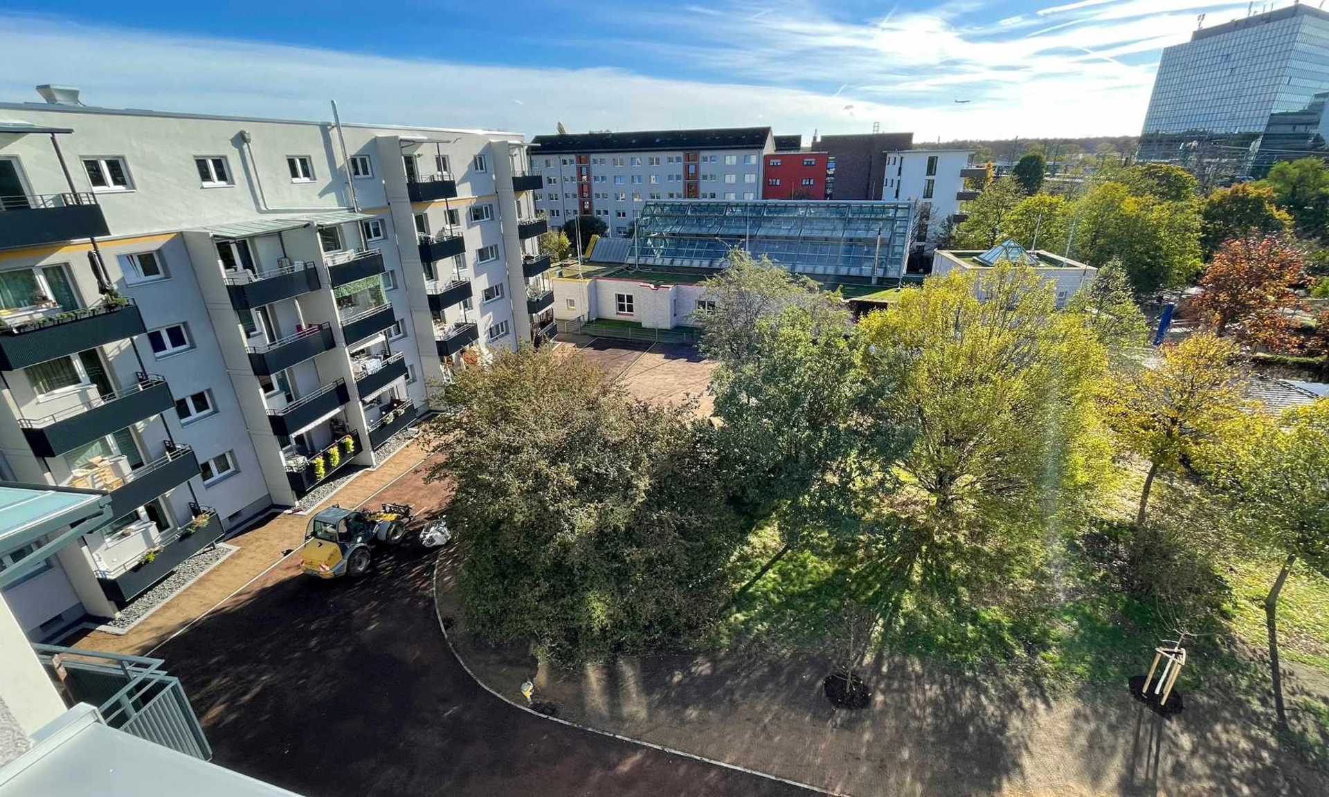 Aufnahme von oben auf die Adolf-Miersch-Siedlung.