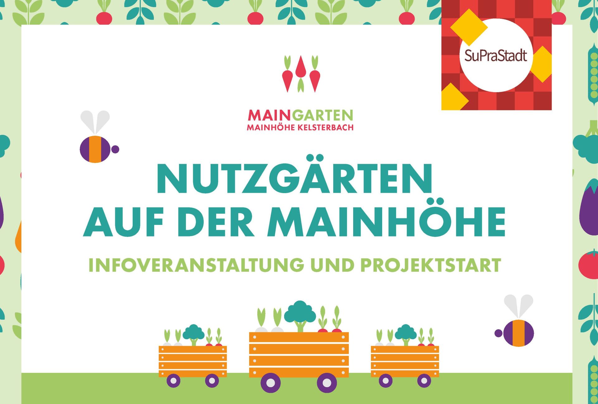 Ausschnitt des Veranstaltungsplakats "Nutzgärten auf der Mainhöhe"